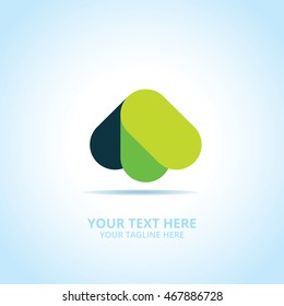 Progress Arrow. Abstract emblem, design concept, logo, logotype element for template.