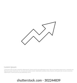 progress up arrow icon - Vector Illustration