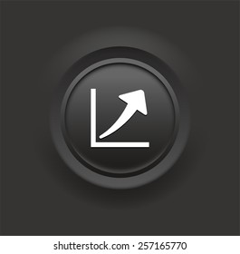 Progress Arrow on Black Bevel Round Button