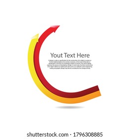 Progress arrow template vector. with white background. 