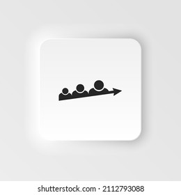 Progress, avatars, users vector icon. Simple element neumorphic style illustration Progress, avatars, users vector icon. Material concept vector illustration.