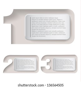 Progress Background / Product Choice or Version. Vector illustration