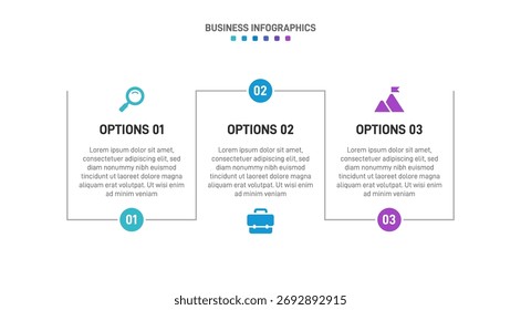 Progress bar featuring 3 arrow-shaped elements, symbolizing the three stages of business strategy and progression. Clean timeline infographic design template. Vector for mobile presentation.