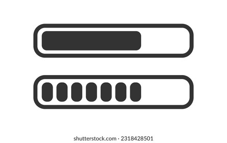 Progress Bar Flat Dots Style Web Element Vector Illustration