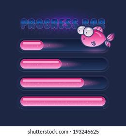 progress bar for games with cute fishes