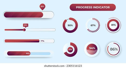 Progress bar icon design illustration. loading Indicators as an Essential Part of Website design. vector
