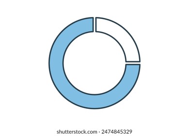 Progress bar icon. icon related to action plan. suitable for web site, app, user interfaces, printable etc. flat line icon style. simple vector design editable