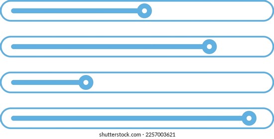 Indikatoren des Fortschrittsbalkens. blaue Linie des Business-Dashboard