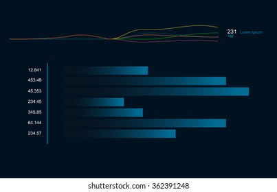 Progress bar. infographic elements. futuristic user interface HUD. UI hud infographic interface web elements. Futuristic space thin HUD user interface. 