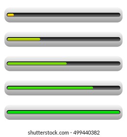 Progress bar, level indicator user interface element