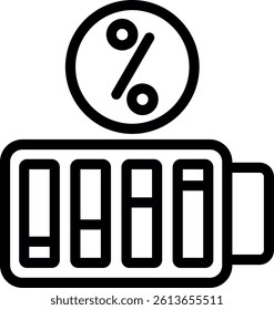Progress Bar Line Vector Icon Design