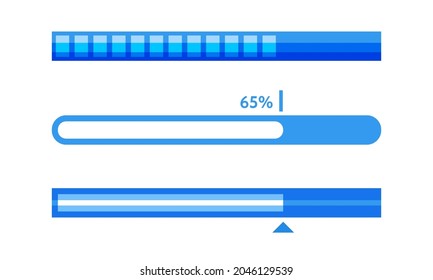 progress bar load download iset cons update and upgrade concept. Vector illusration isolated web element