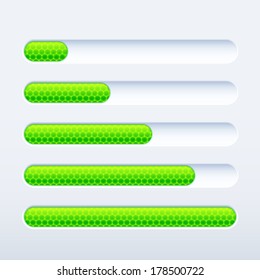 Progress bar on light background. Vector illustration