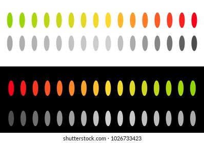 Progress bar with red to green and green to red colors