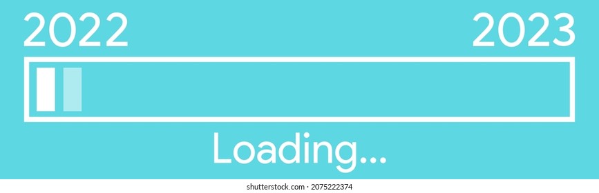 Progress bar showing loading of 2022, 2023.