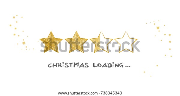 Progress Bar Stars Showing Loading Christmas Stock Vector (Royalty Free ...