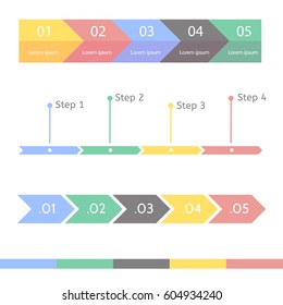 Progress bar statistic concept. Business process step by step. Infographic vector template for presentation. Timeline statistical chart.