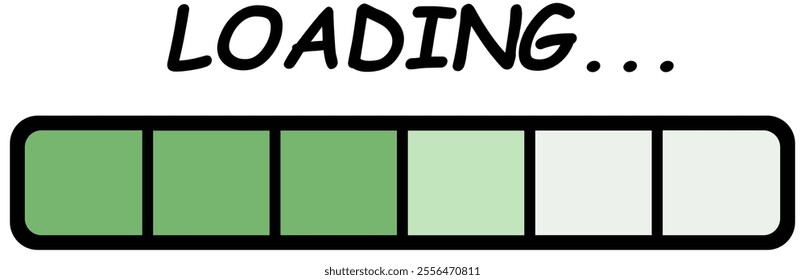 Progress bar symbolizing charging the energies