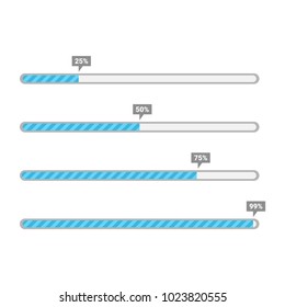 Progress bar template. Vector illustration.