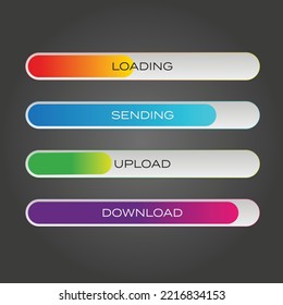 Progress bar Upload Download web button
