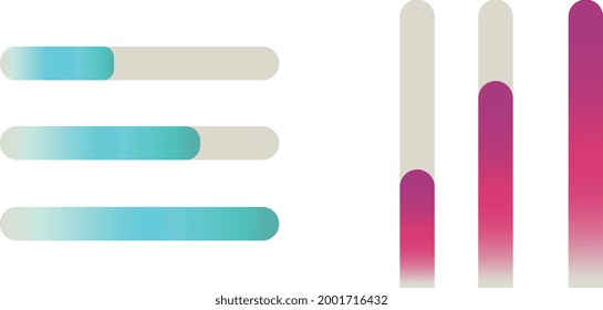 Progress bar vector. Graphical interface element. Loading vector icon.