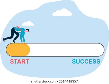 Progress from the beginning to success. Challenge your progress and win the race.

