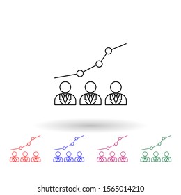 Progress of candidates for elections multi color icon. Simple thin line, outline vector of election icons for ui and ux, website or mobile application