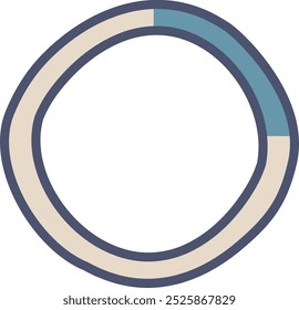 Progress Circle Indicator Vector Illustration