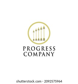 Progress company logo. Business logo icon. Vector illustration template design