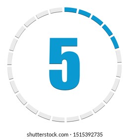 Progress, completion, step indicator. Segmented circle as duration, sequence, steps infographics element. Circular chart, graph. Diagram from 1-24 sections.