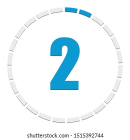 Progress, completion, step indicator. Segmented circle as duration, sequence, steps infographics element. Circular chart, graph. Diagram from 1-24 sections.