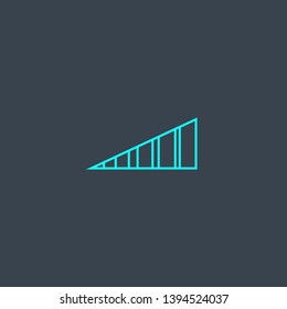 progress concept blue line icon. Simple thin element on dark background. progress concept outline symbol design. Can be used for web and mobile UI/UX