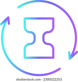 Progress Data analysis icon with blue duotone style. improvement, graphic, performance, process, growth, motivation, strategy. Vector illustration