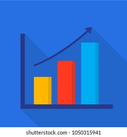 Progress diagram icon. Flat illustration of progress diagram vector icon for web