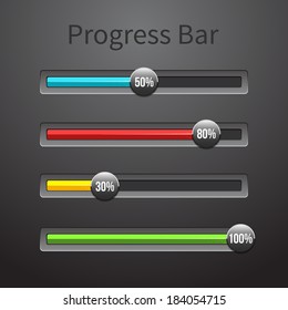Progress download bar. Vector illustration.