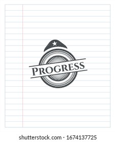 Progress draw with pencil effect. Vector Illustration. Detailed.