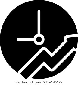 Progreso Glifo Icono Ilustración Vector