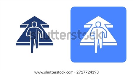 Progress GlyphTwo-tone color and contrasting background icon illustration