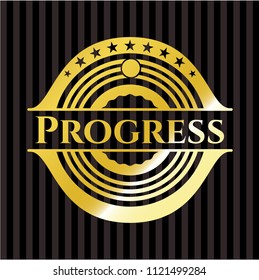Progress gold shiny emblem