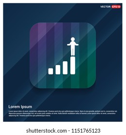 Progress graph icon - Free vector icon