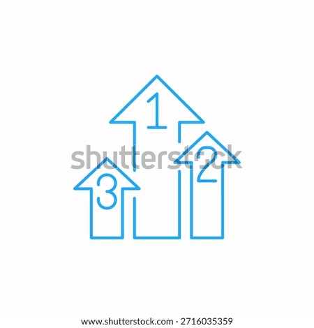 progress growth success icon sign vector