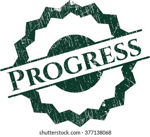 Progress grunge style stamp