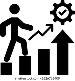 Progress Icon Glyph Vector Illustration