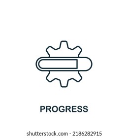 Progress icon. Monochrome simple icon for templates, web design and infographics