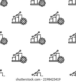 progress icon pattern. Seamless progress pattern on white background.