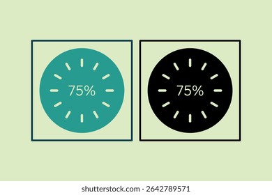 Progress icon. icon related to UI elements. suitable for web site, app, user interfaces,element, printable etc. solid icon style. simple vector design editable