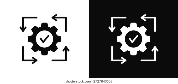 Ícone De Progresso Definido Em Preto E Branco