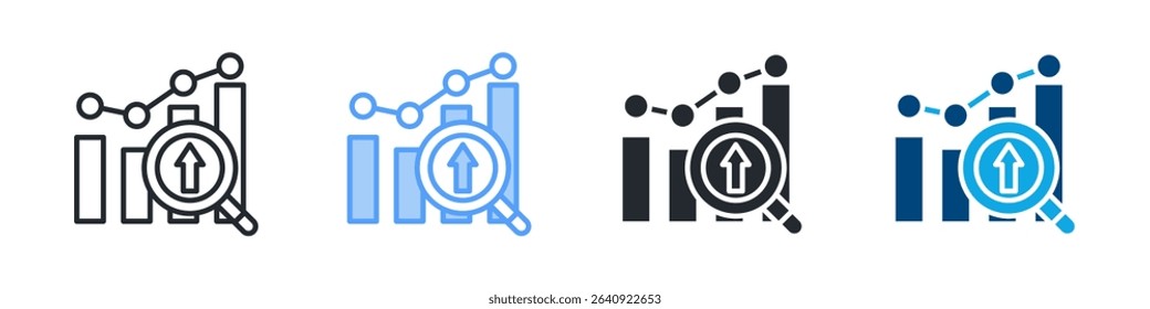 Progress Icon Set Multiple Style. Design In Outline, Blue, Glyph, Dualtone