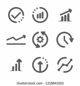 Progress Icon set vector