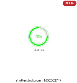 Progress icon vector design template. Load sign symbol progress bar for upload and download process. Isolated on white background. Vector illustration. EPS 10